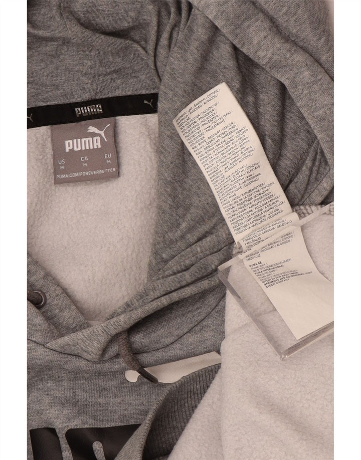Ανδρικό γραφικό κουκούλα PUMA, μεσαίο γκρι βαμβακερό