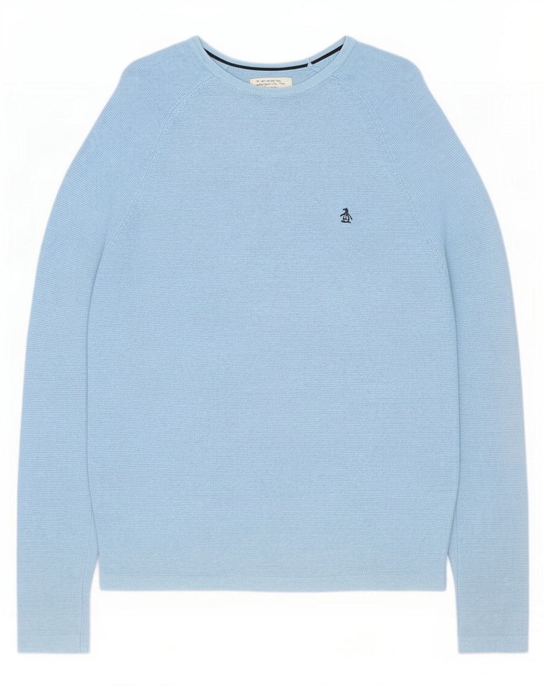 Ανδρικό πουλόβερ Penguin Boat Neck Jumper Μεσαίο μπλε βαμβακερό