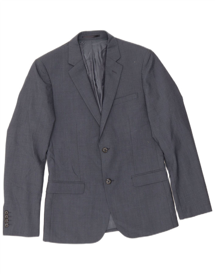 Dkny Ανδρικό σακάκι σακάκι με 2 κουμπιά UK 36 Small Navy Blue Wool