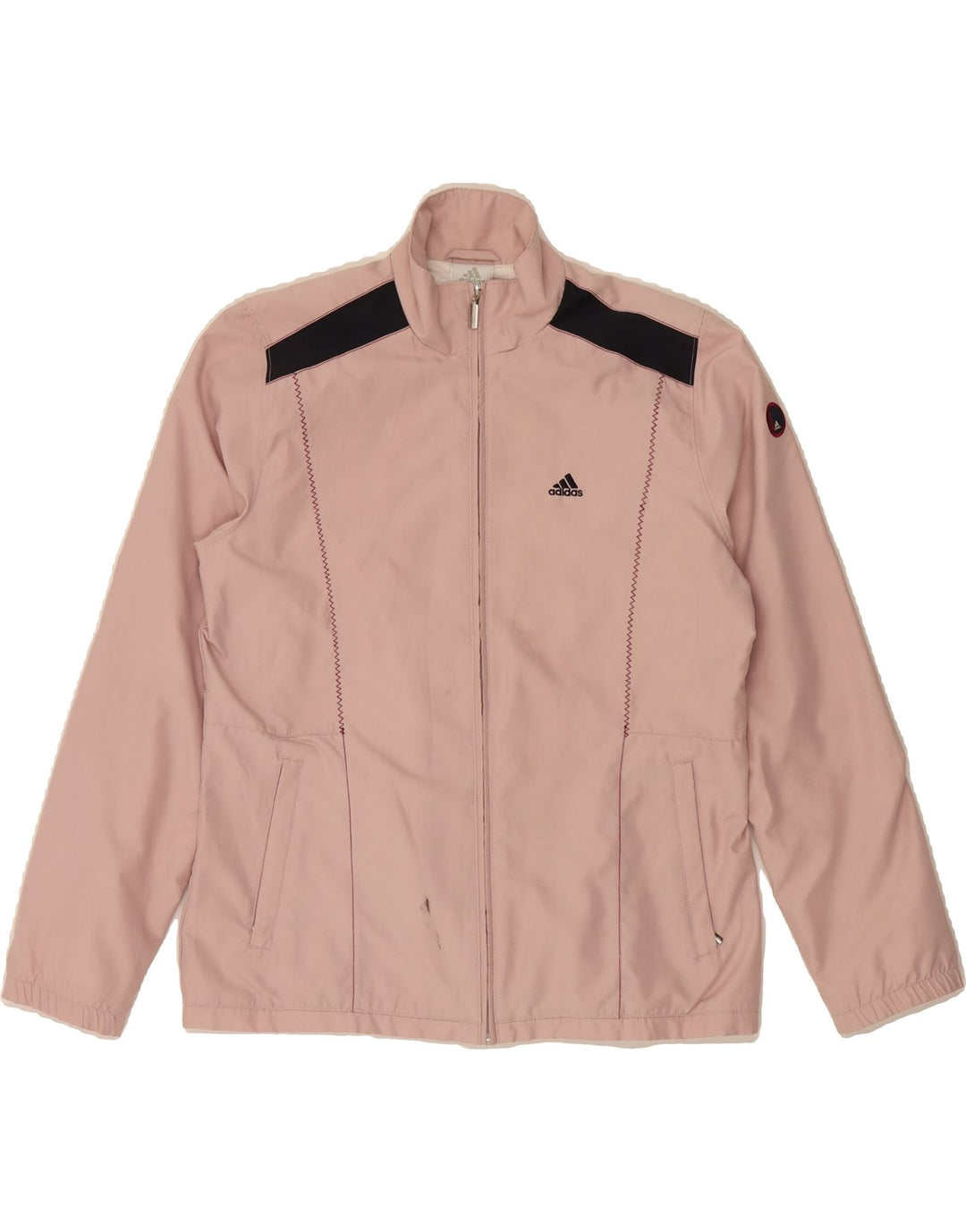 ADIDAS Womens Tracksuit Top Jacket UK 12 Medium  Pink Colourblock Vintage Adidas and Second-Hand Adidas from Messina Hembry 