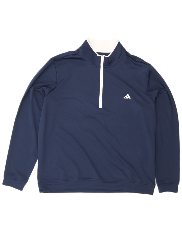 Ανδρικό φούτερ Adidas με φερμουάρ Jumper XL Navy Blue Polyester