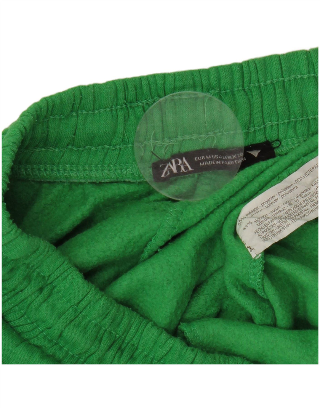 Zara Γυναικεία αθλητική φόρμα παντελόνι Joggers UK 14 Medium Green Polyester