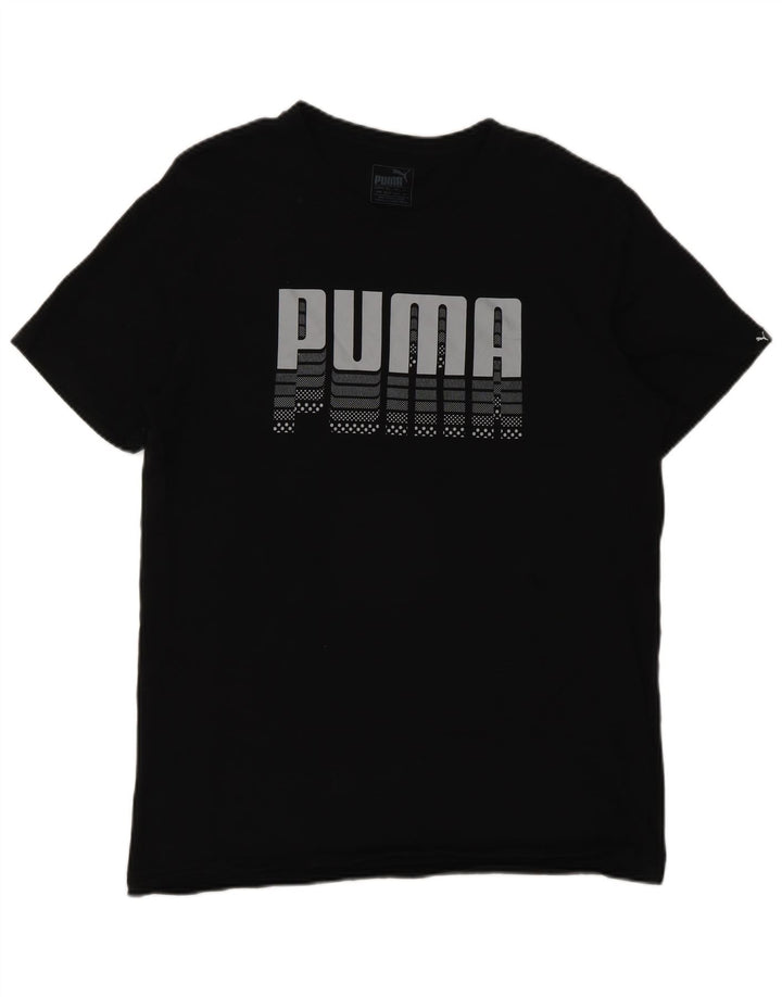 Ανδρικό γραφικό T-Shirt Puma Top Medium Μαύρο