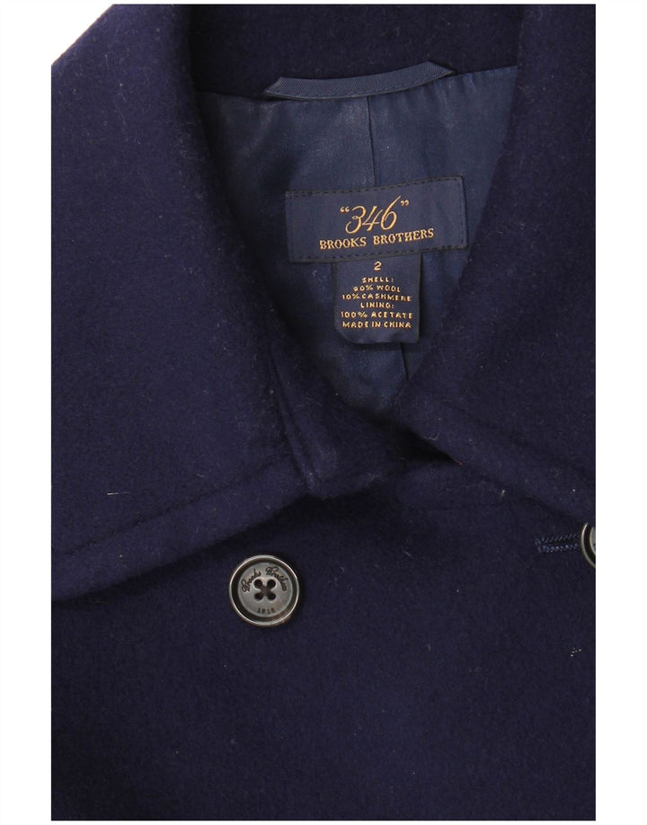 Brooks Brothers Γυναικείο παλτό μπιζελιού US 2 XS Navy Blue Wool