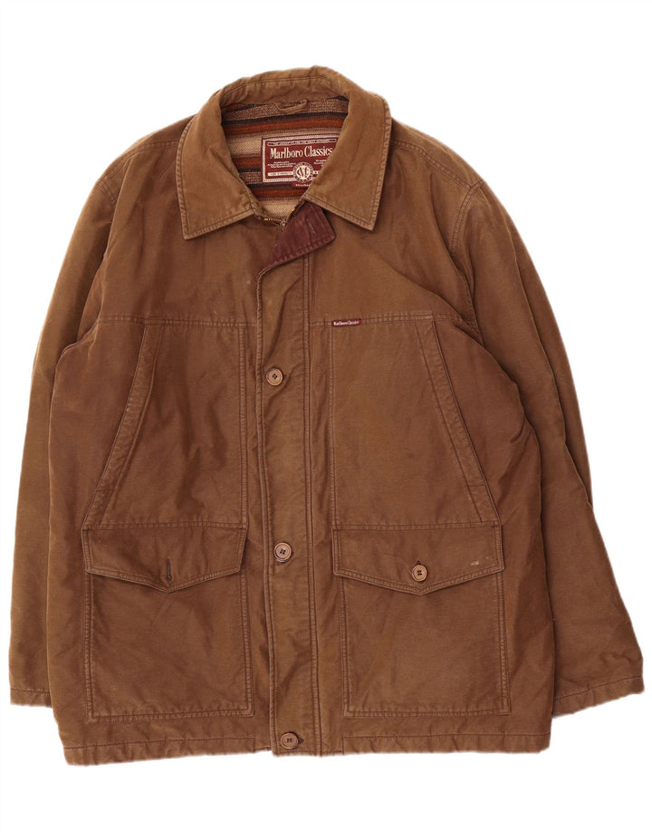 Ανδρικό Utility Μπουφάν Marlboro Classics UK 44 2XL Καφέ Βαμβακερό