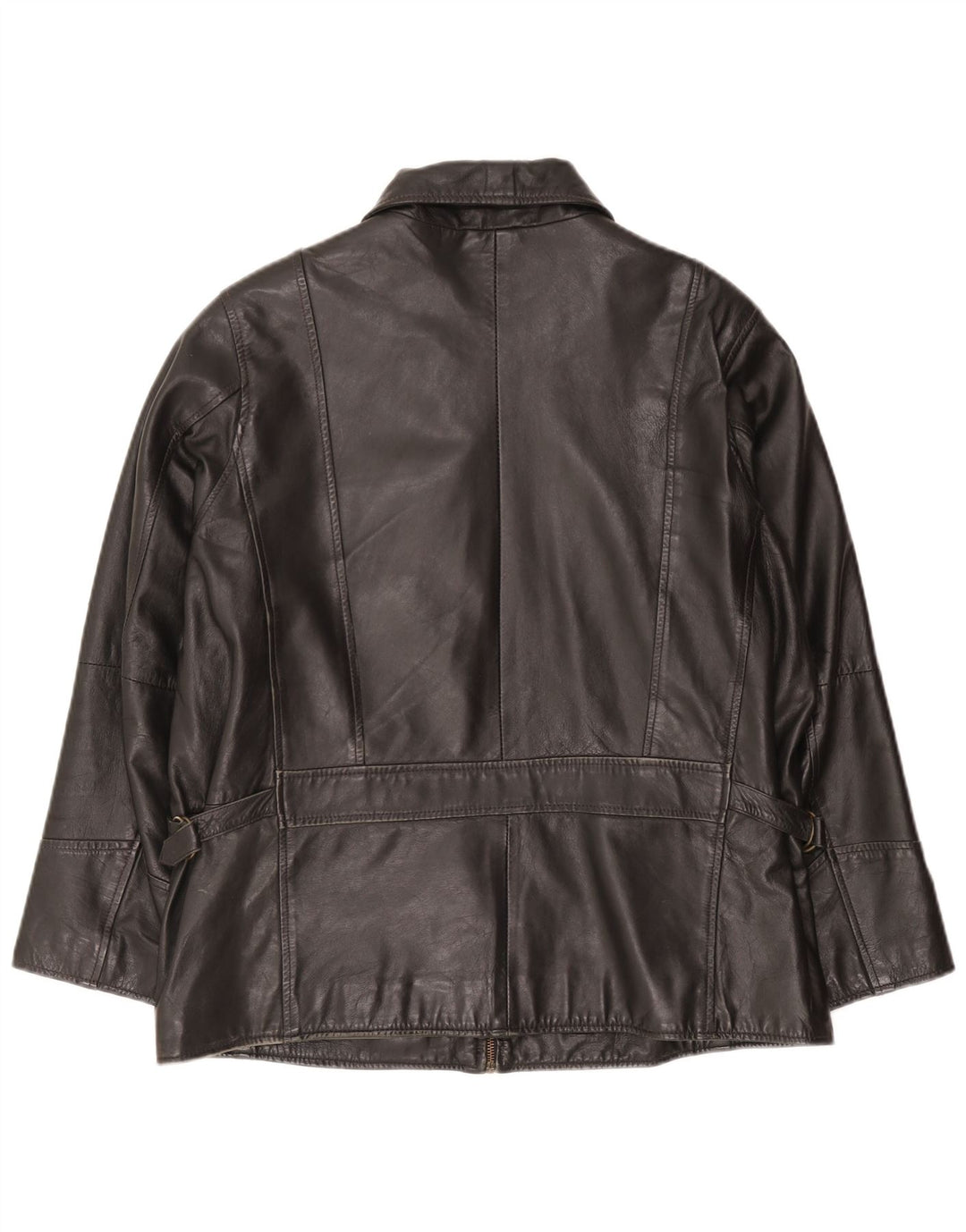Vintage Γυναικείο Δερμάτινο Μπουφάν UK 18 XL Μαύρο Δερμάτινο