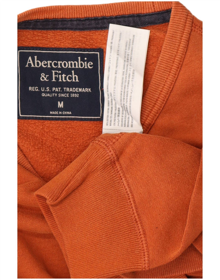 ABERCROMBIE & FITCH Ανδρικό φούτερ Jumper Μεσαίο πορτοκαλί βαμβακερό
