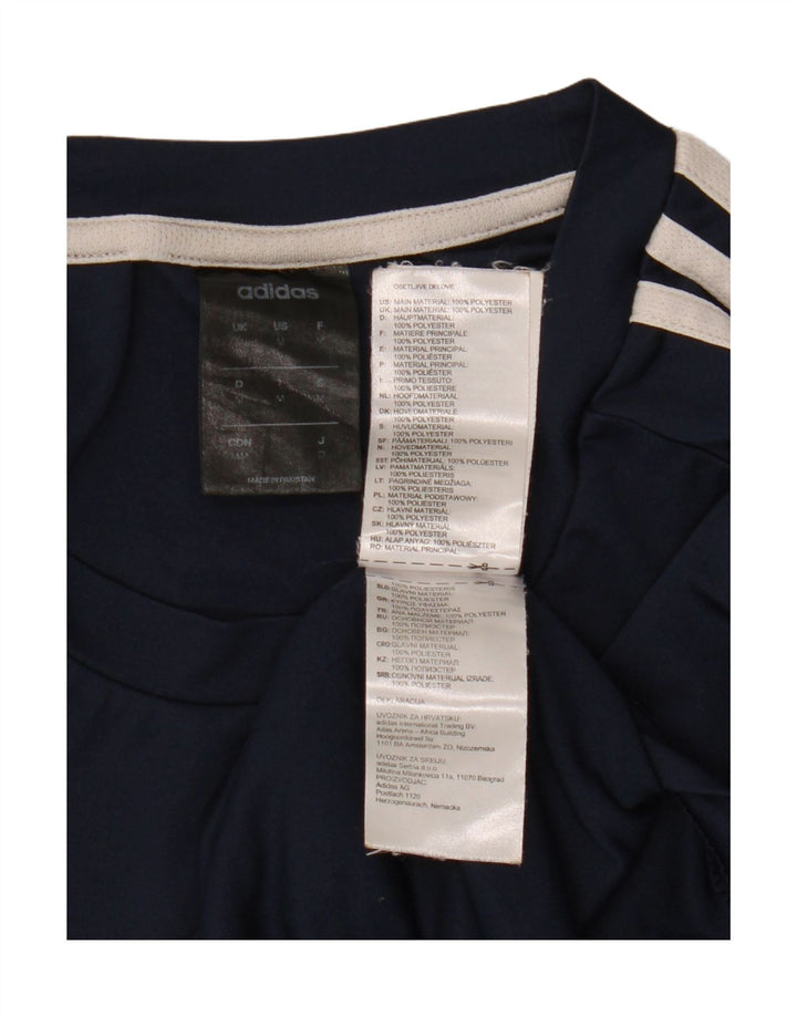 Ανδρικό T-Shirt Climalite ADIDAS Top Medium Navy Blue Polyester