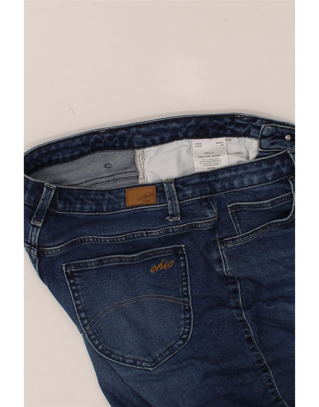 LEE Womens Chic High Rise Skinny Jeans W33 L28 Blue Cotton Vintage Lee and Second-Hand Lee from Messina Hembry 