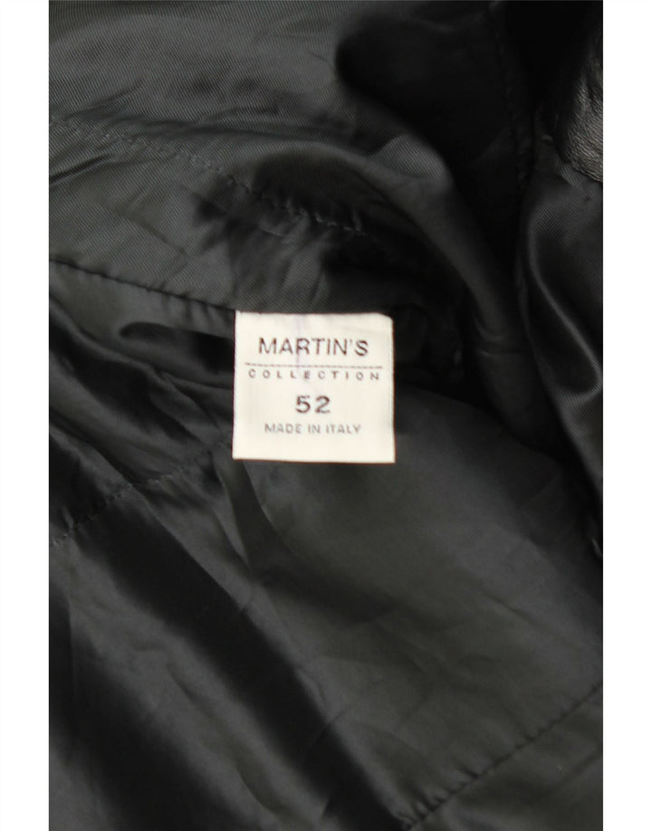 MARTIN'S Ανδρικό Δερμάτινο Παλτό IT 52 XL Μαύρο Δερμάτινο