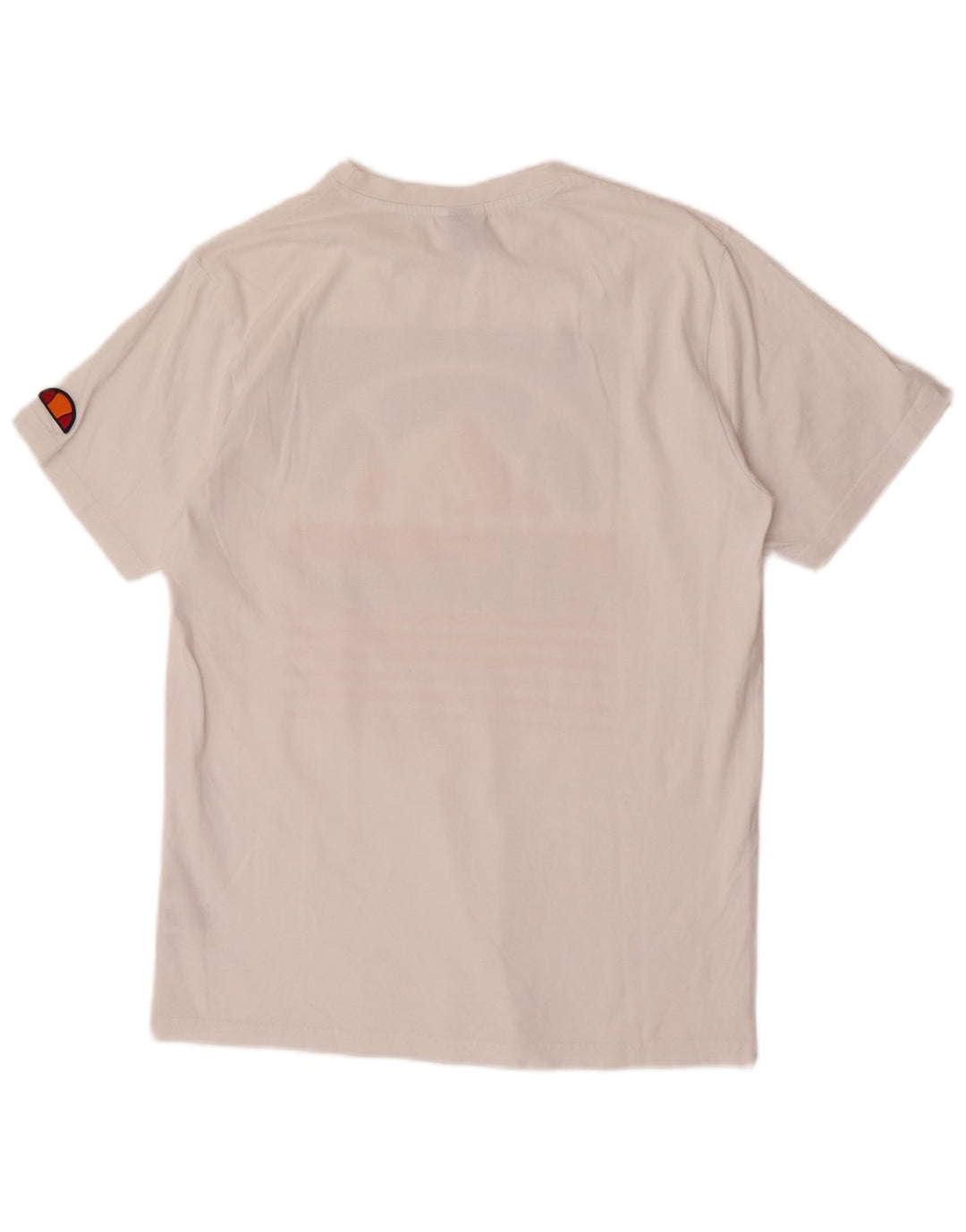 Ellesse Ανδρικό γραφικό T-Shirt Top Μικρό λευκό βαμβακερό