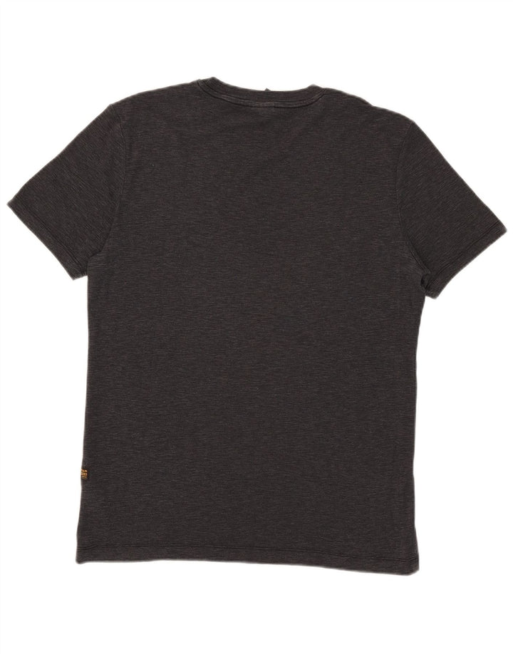 Ανδρικό γραφικό T-Shirt G-Star Top από μεσαίο μαύρο βαμβακερό