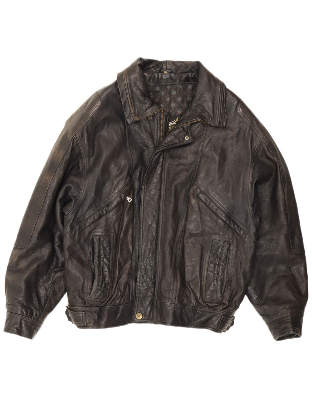 Suprema Ανδρικό Δερμάτινο Μπουφάν IT 48 Medium Black Leather