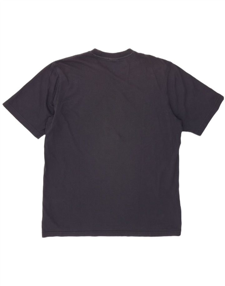 Ανδρικό γραφικό T-Shirt ADIDAS Top Large Navy Blue από βαμβάκι