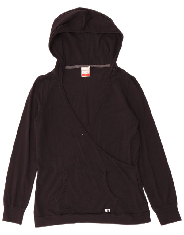 Champion Womens Heritage Fit Hooded Top UK 18 XL Black Cotton
