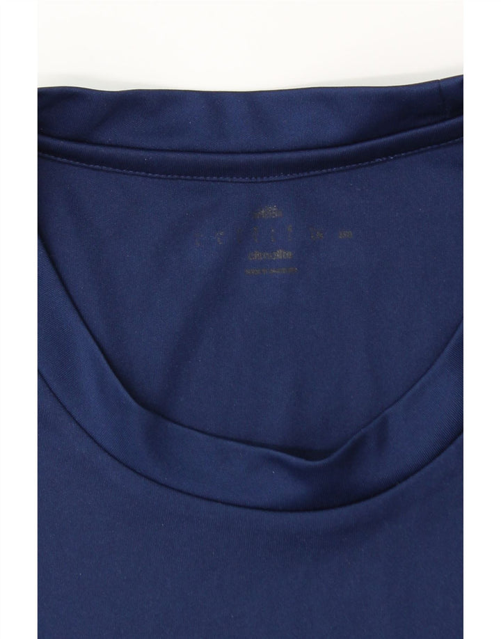 Ανδρικό T-Shirt Climalite ADIDAS Top Large Navy Blue Polyester