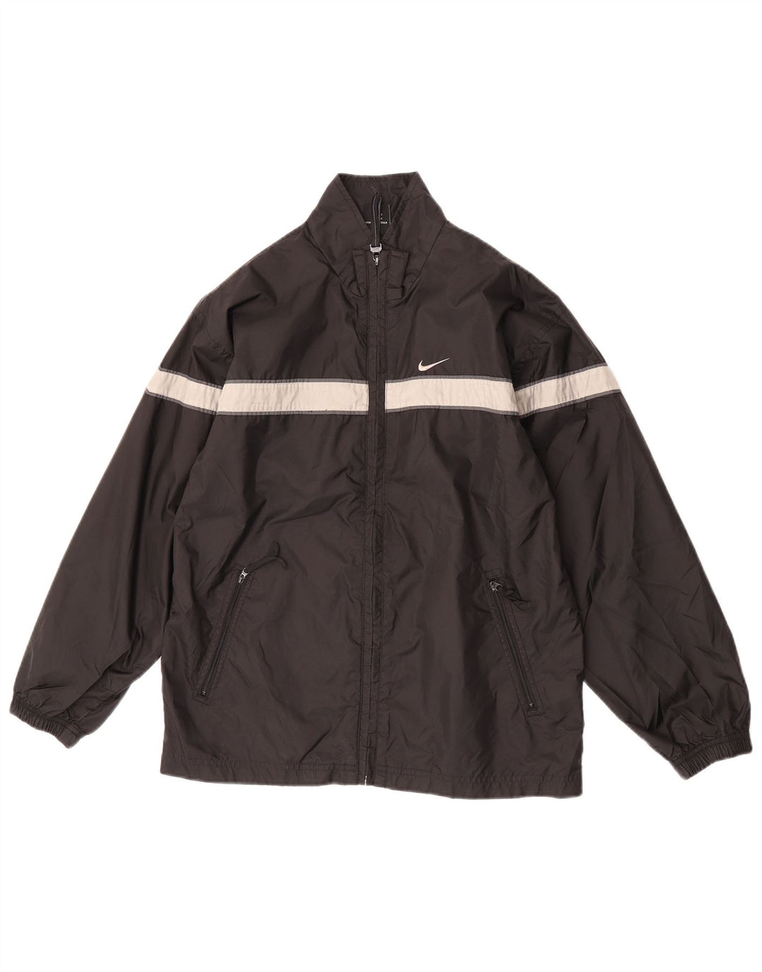 Nike Boys Rain Jacket 14-15 Years Large Black Colourblock Polyester