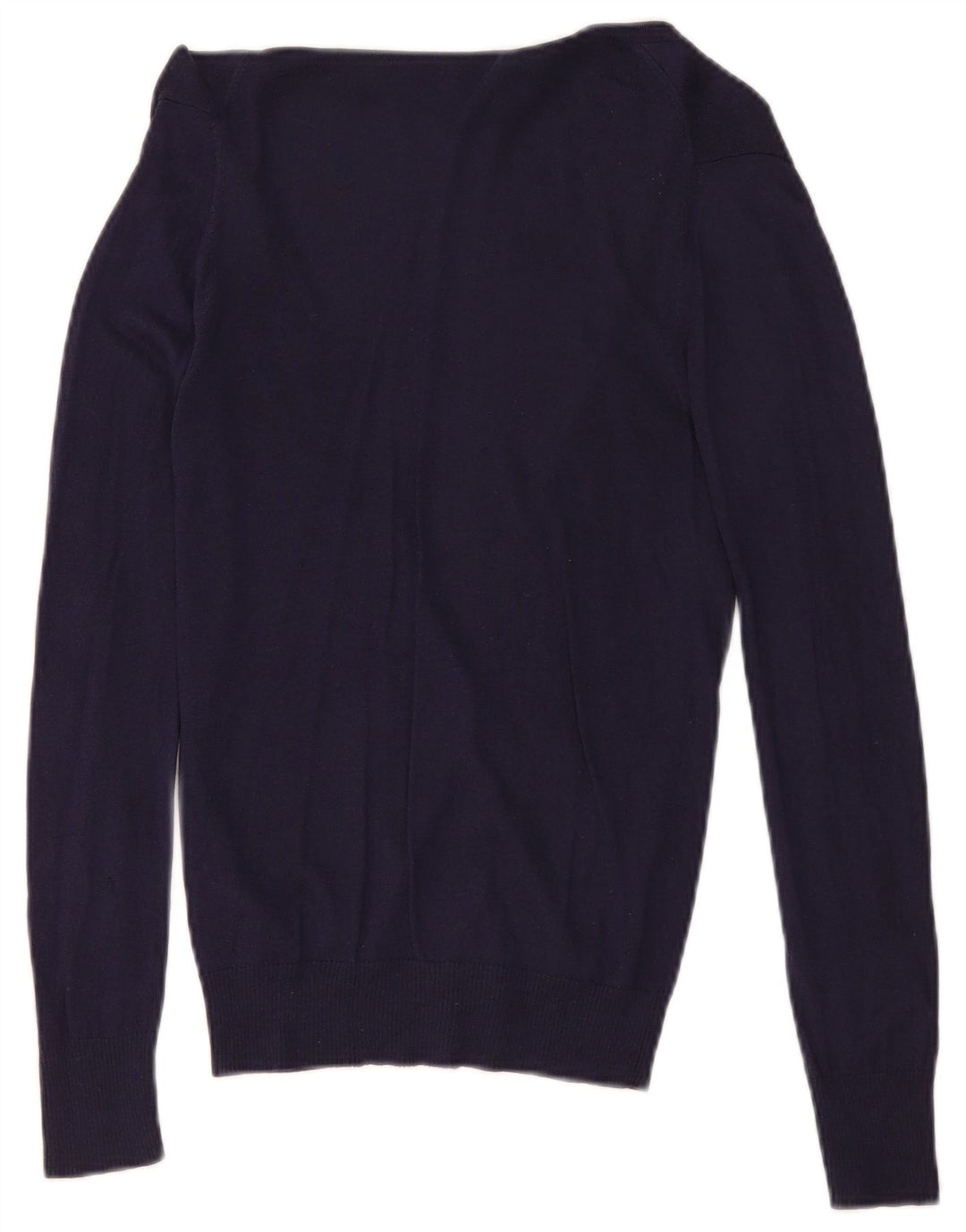 Massimo Dutti Γυναικείο πουλόβερ ζακέτα UK 12 Medium Navy Blue Silk