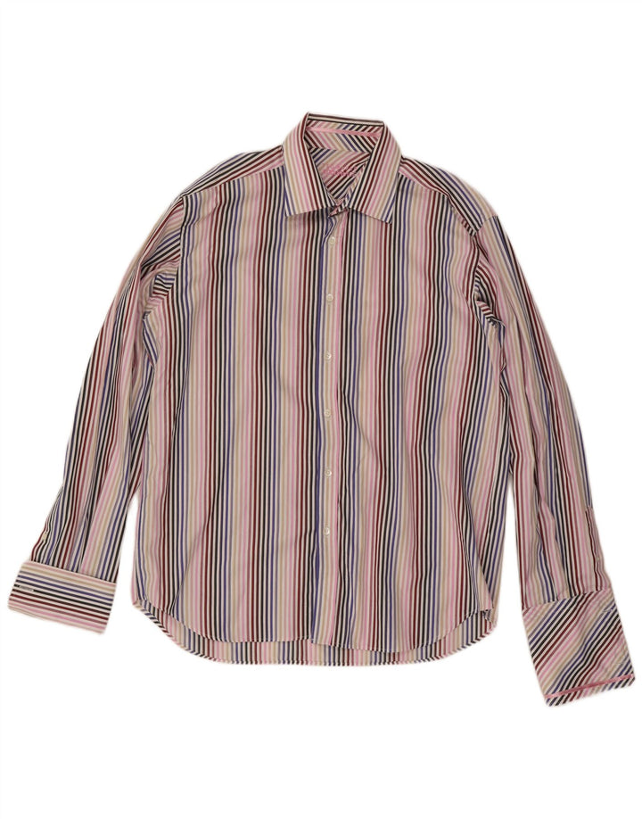 Ted Baker Ανδρικό επίσημο πουκάμισο 17 1/2 XL πολύχρωμο βαμβακερό ριγέ