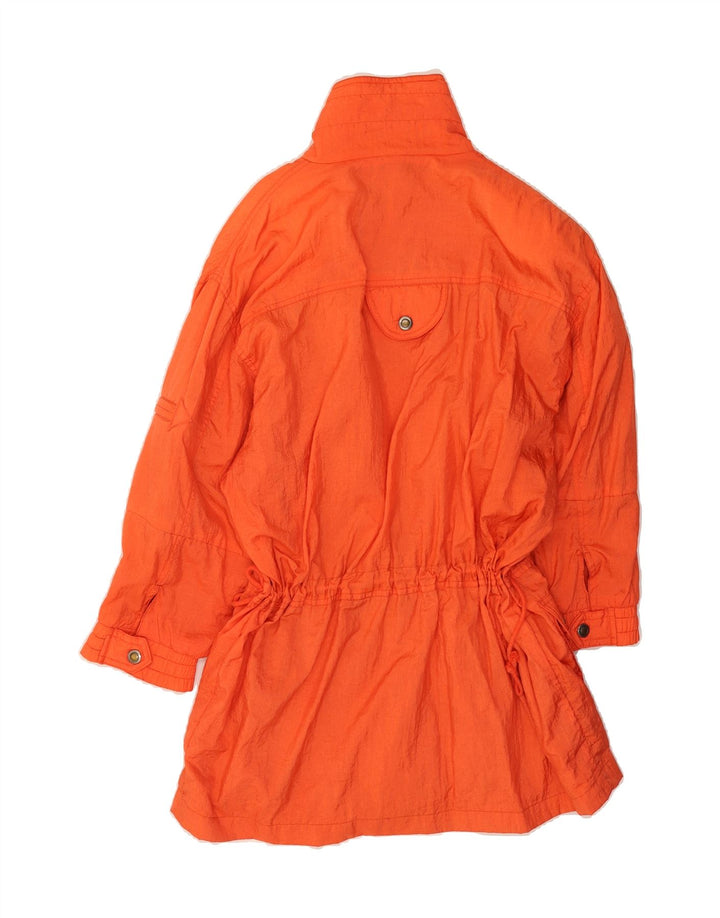 VINTAGE Womens Windbreaker Jacket UK 14 Medium Orange Polyamide Vintage Vintage and Second-Hand Vintage from Messina Hembry 