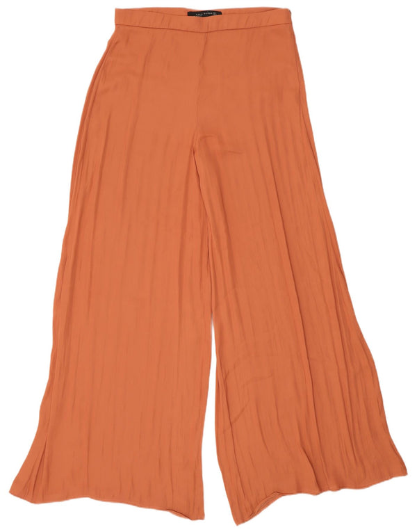 Zara Γυναικείο Φαρδύ Παντελόνι Casual Medium W28 L30 Πορτοκαλί