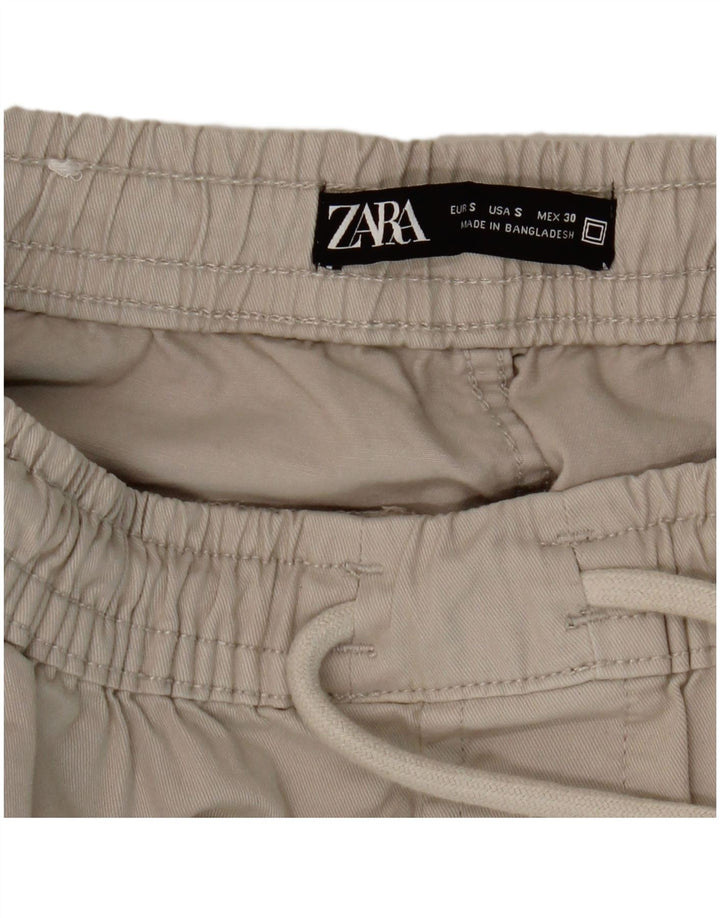 Zara Ανδρικό παντελόνι Joggers Cargo Small W30 L26 Beige