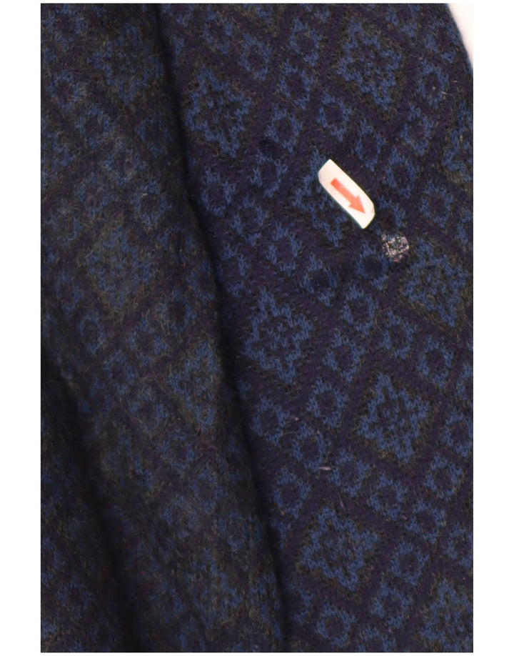 Ανδρικό πουλόβερ Della Ciana Ζακέτα IT 52 Large Navy Blue Argyle/Diamond