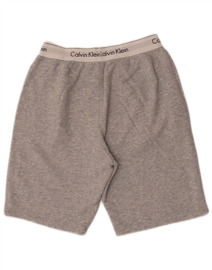 Ανδρικό γραφικό αθλητικό σορτς Calvin Klein Μικρό γκρι βαμβακερό