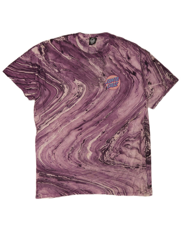 Santa Cruz ανδρικό γραφικό μπλουζάκι Top Large Purple Tie Dye Cotton