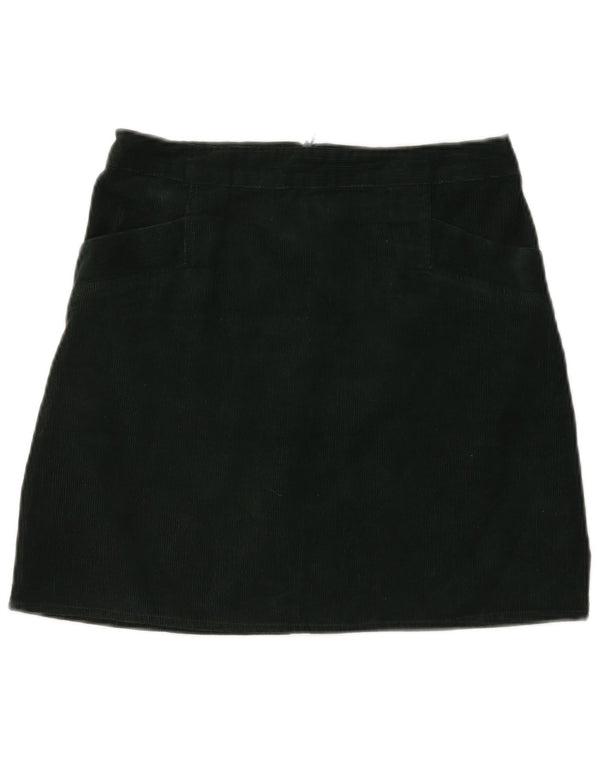Γυναικεία Μίνι Κοτλέ φούστα Oasis UK 10 Small W27 Πράσινη βαμβακερή