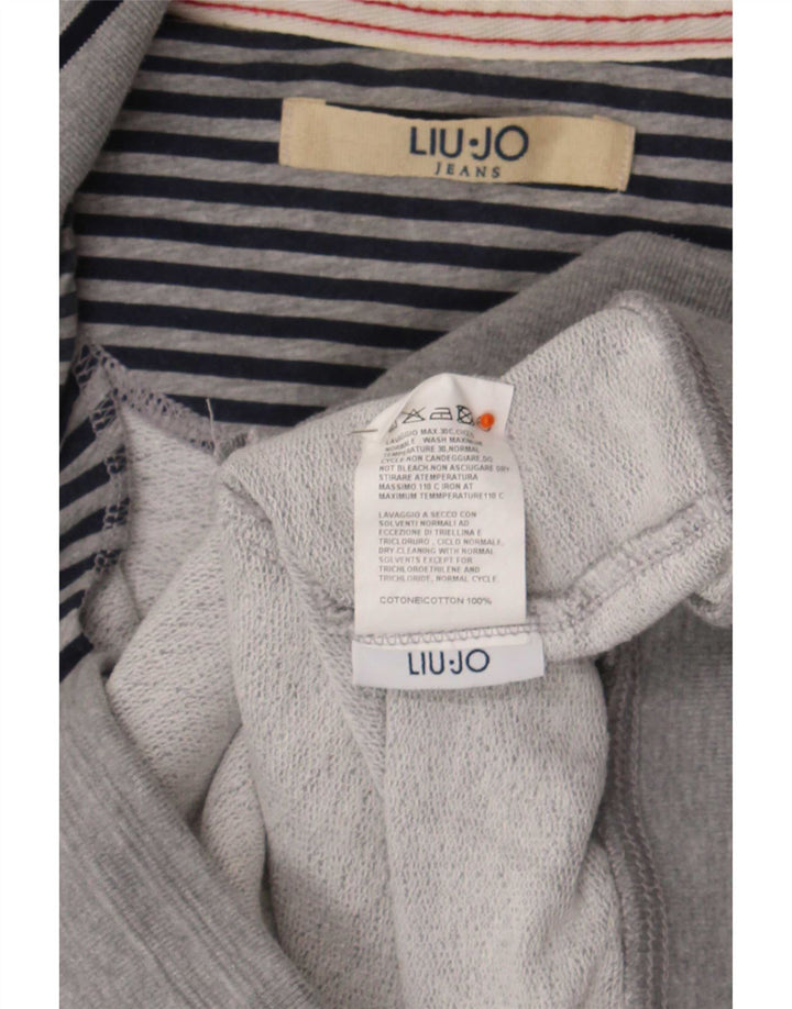 Liu Jo Mens Graphic αθλητική φόρμα Top Jacket XL Γκρι βαμβακερό