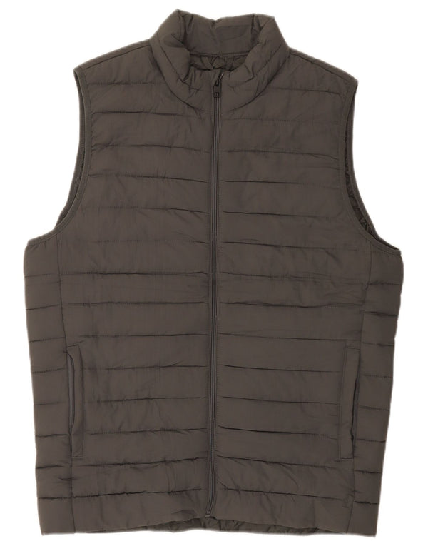 Jack & Jones Ανδρικό padded Gilet UK 36 Small Grey Polyester