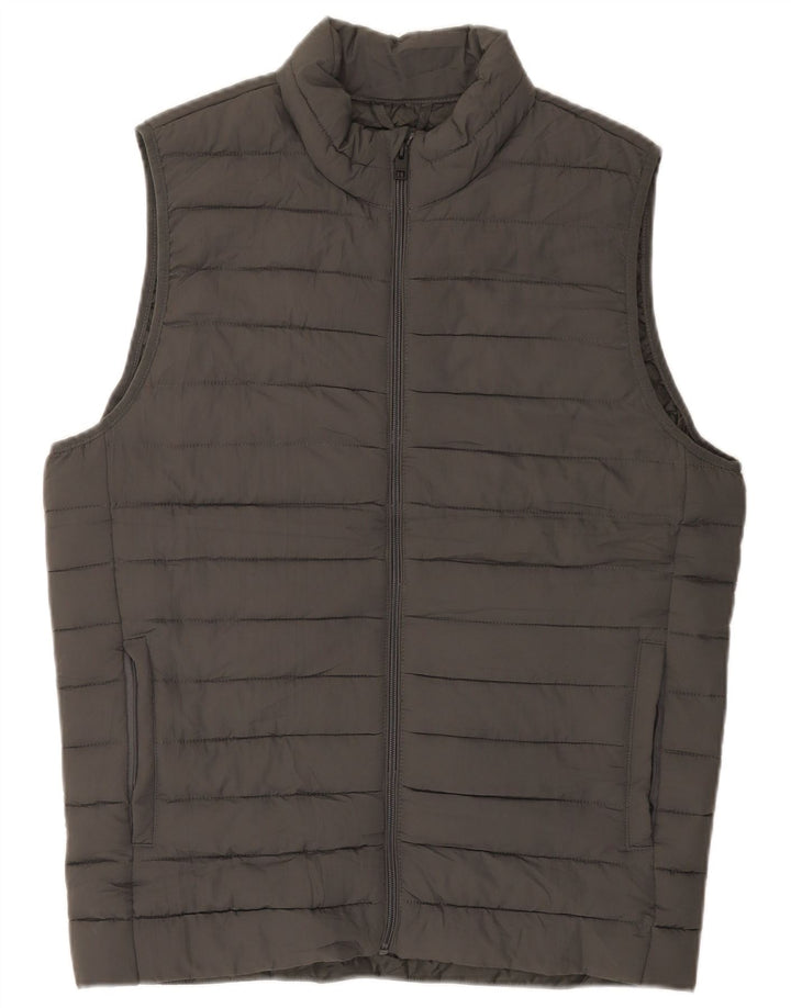 Jack & Jones Ανδρικό padded Gilet UK 36 Small Grey Polyester