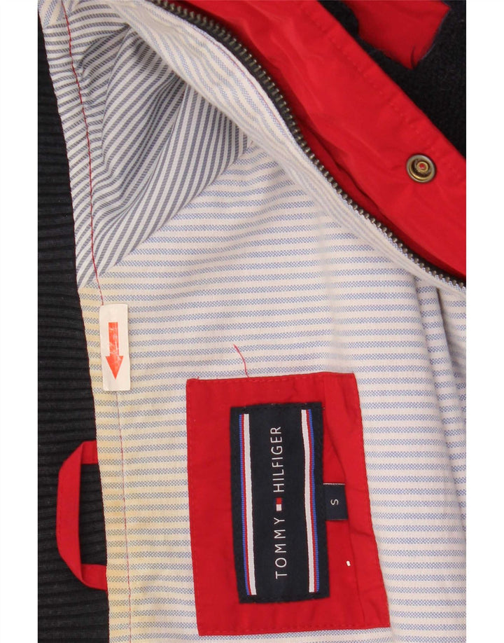 Tommy Hilfiger Ανδρικό γραφικό Bomber Jacket UK 36 Small Red Colourblock