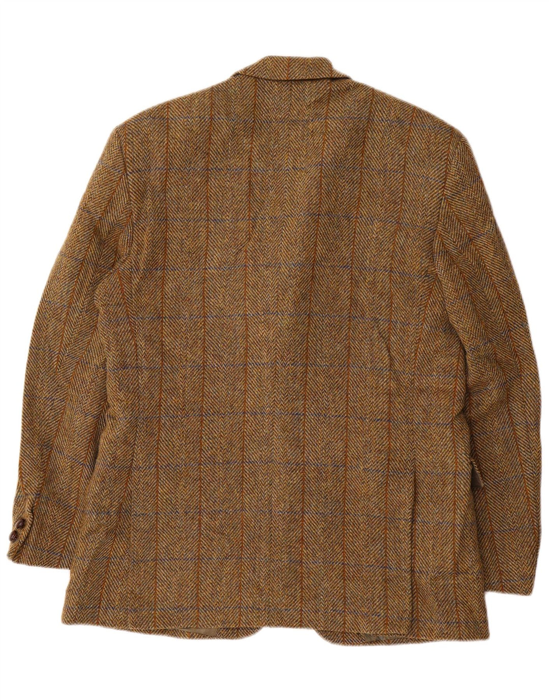 HARRIS TWEED Ανδρικό σακάκι blazer UK 38 μεσαίο καφέ ψαροκόκκαλο