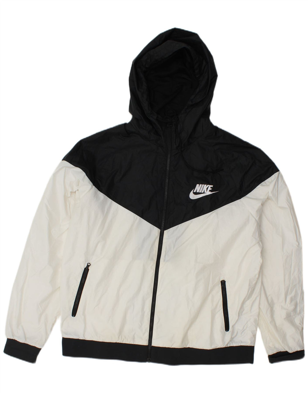 Ανδρική αθλητική φόρμα NIKE με κουκούλα Μπουφάν XL Λευκό πολυεστέρας