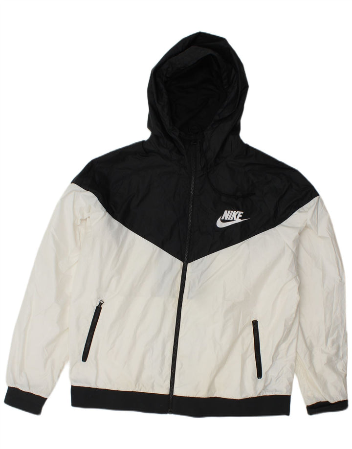 Ανδρική αθλητική φόρμα NIKE με κουκούλα Μπουφάν XL Λευκό πολυεστέρας