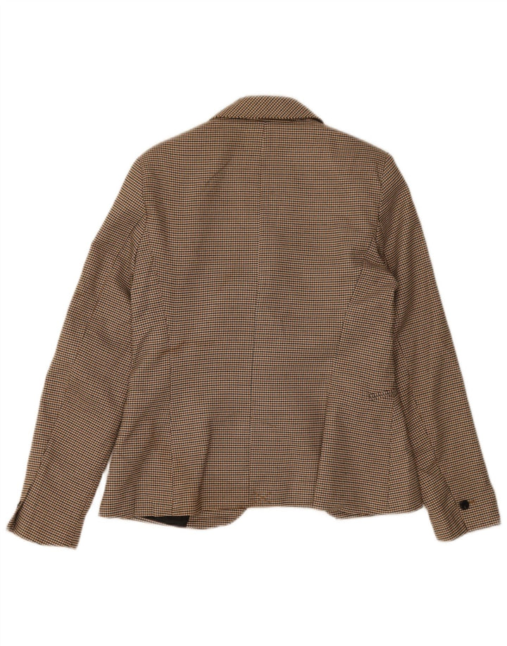 Zara Γυναικείο σακάκι με 1 κουμπί EU 38 Small Brown Houndstooth