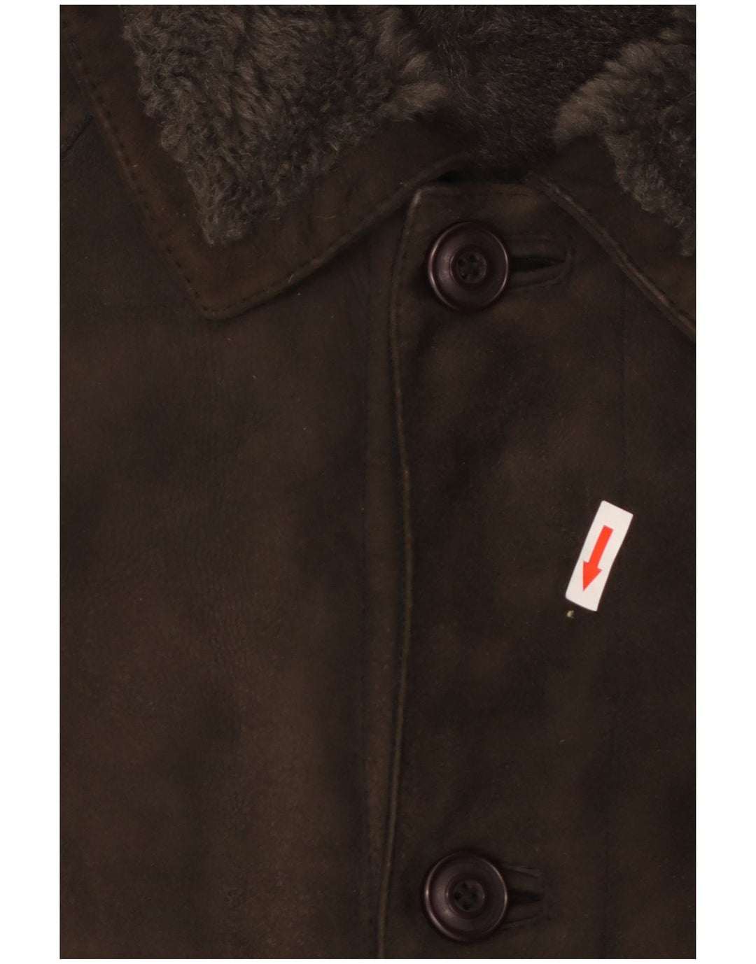 Vintage Ανδρικό πανωφόρι Shearling UK 40 Large Brown Δερμάτινο