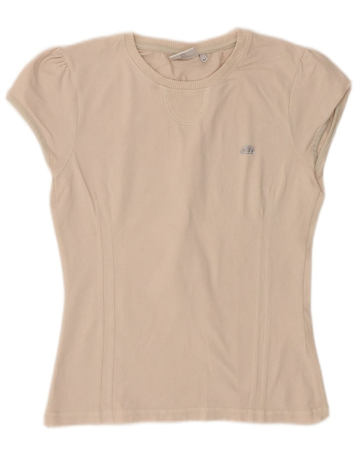 Ellesse Γυναικείο T-Shirt Top UK 12 Medium Off White