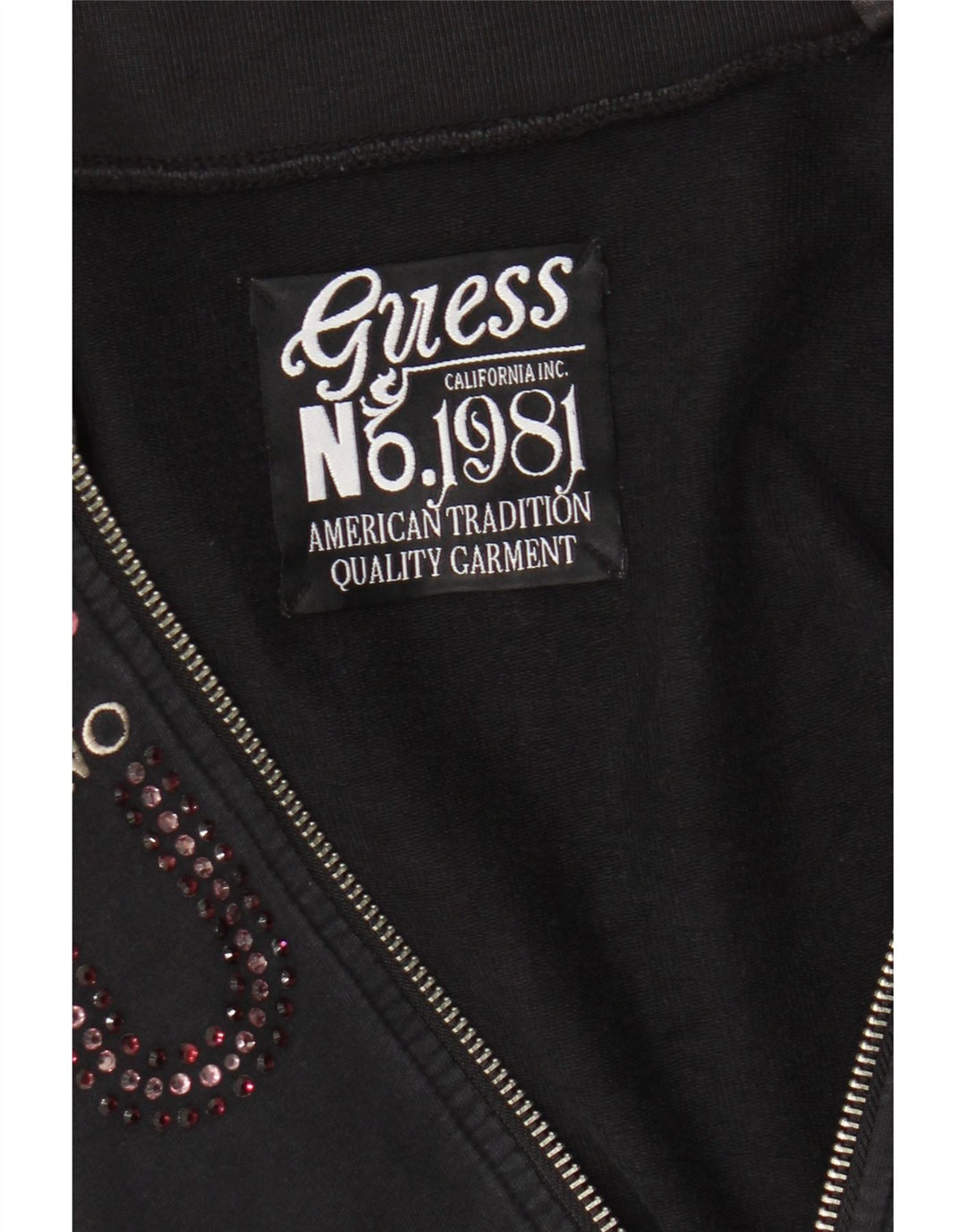 Guess Γυναικεία φόρμα γραφικών Top Jacket UK 8 Small Black
