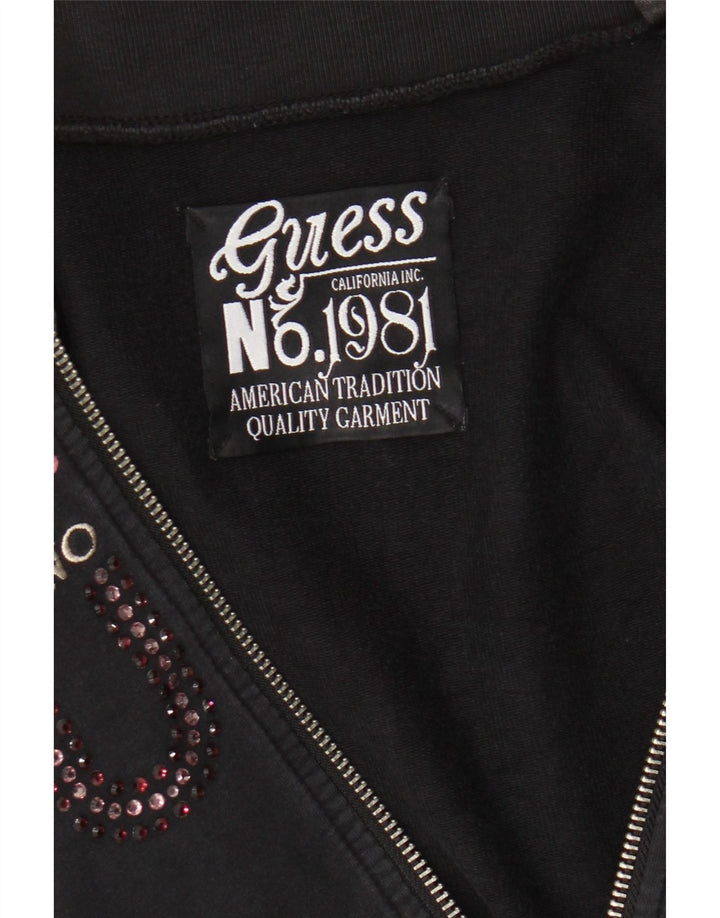 Guess Γυναικεία φόρμα γραφικών Top Jacket UK 8 Small Black
