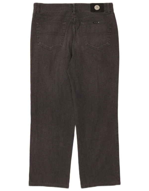 Trussardi Mens 380 Straight Casual Παντελόνι W35 L29 Γκρι βαμβακερό