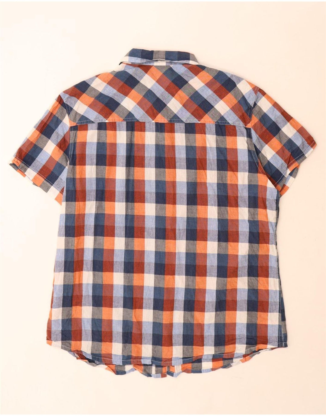 Ανδρικό κοντομάνικο πουκάμισο Mountain Warehouse 2XL Πολύχρωμο βαμβακερό καρό