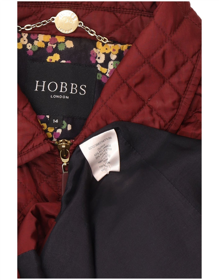 Hobbs Γυναικείο Καπιτονέ μπουφάν UK 14 Medium Maroon Polyamide