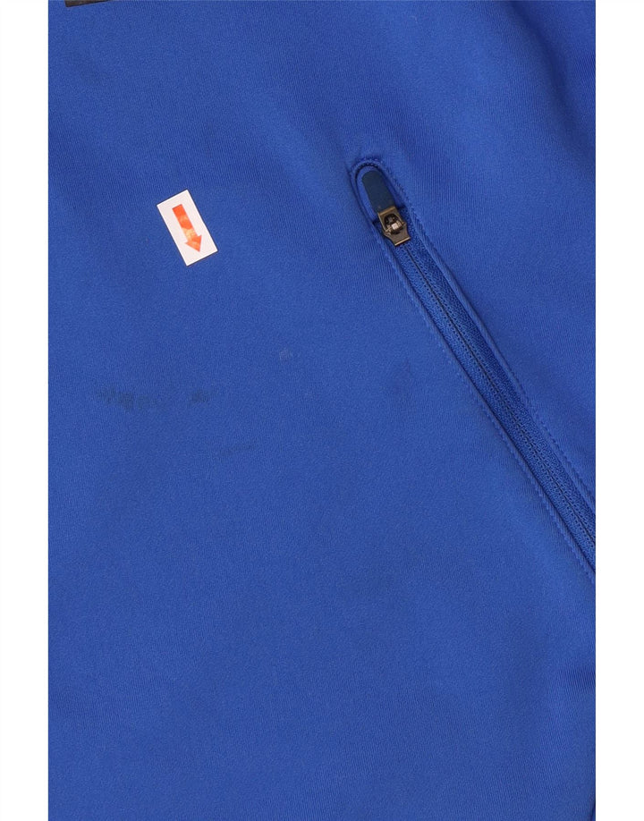 NIKE Boys Dri Fit Graphic Hoodie Jumper 8-9 ετών Small Blue Polyester