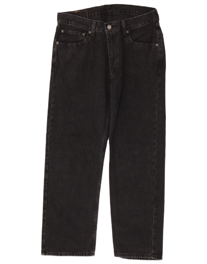 Levi's Mens 555 Straight Jeans W32 L30 Μαύρο Βαμβακερό