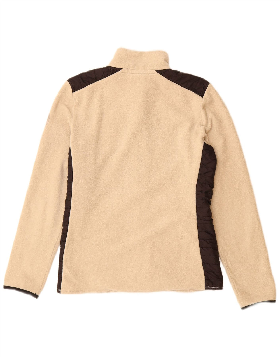 NAPAPIJRI Γυναικείο Fleece Jacket UK 14 Large Beige Colourblock Polyester