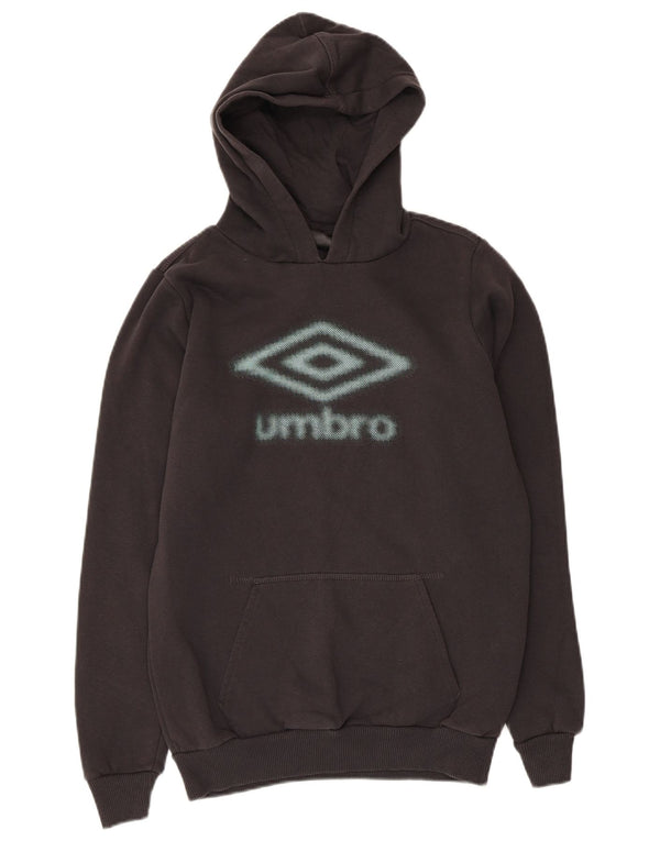 Umbro Boys Graphic Hoodie Jumper 12-13 Years Grey Cotton