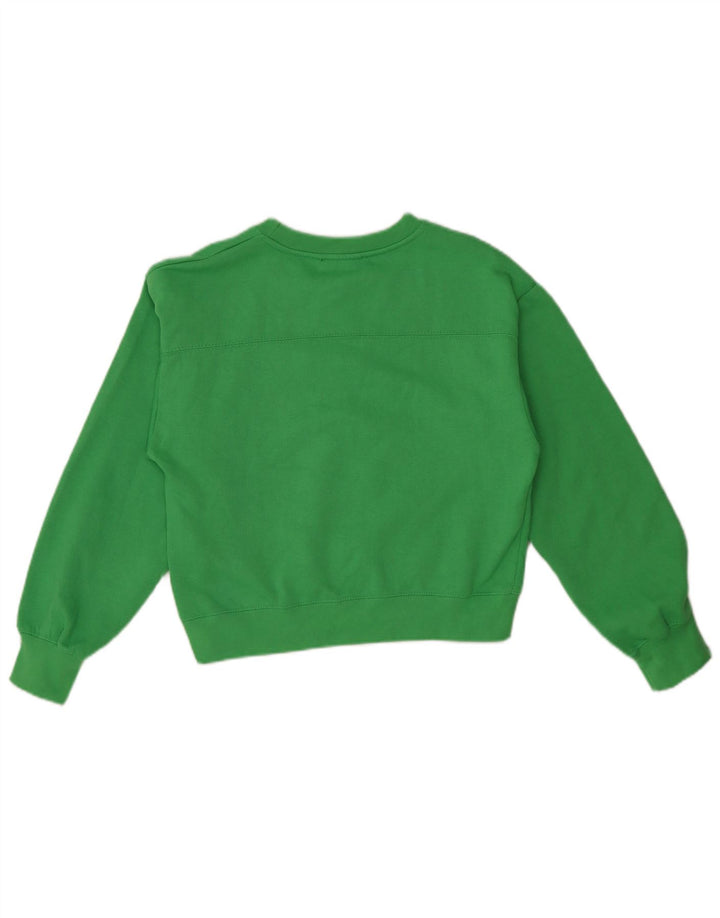 Zara Γυναικεία φούτερ Crop Jumper UK 10 Small Green Polyester